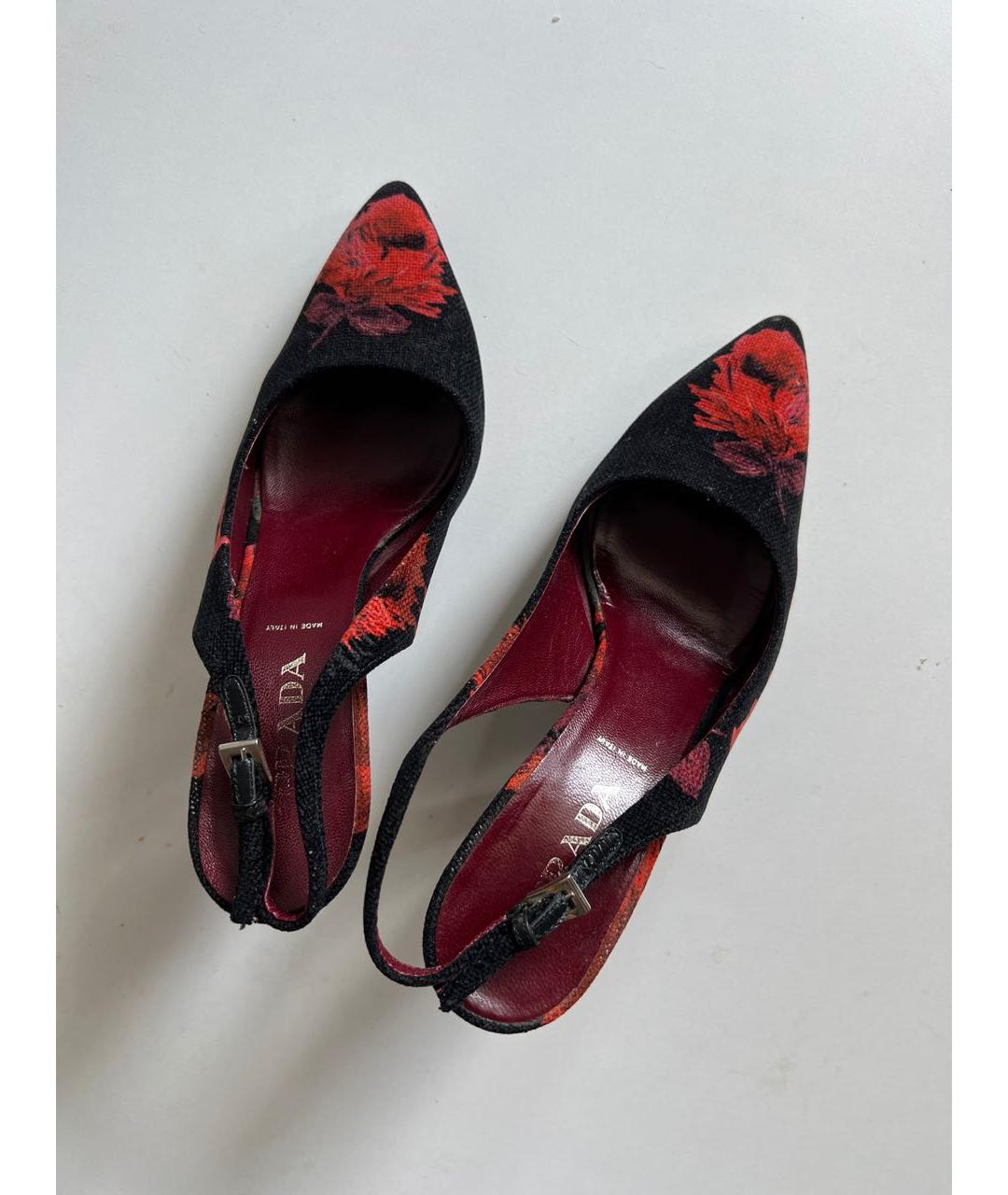 PRADA Мульти текстильные туфли, фото 3