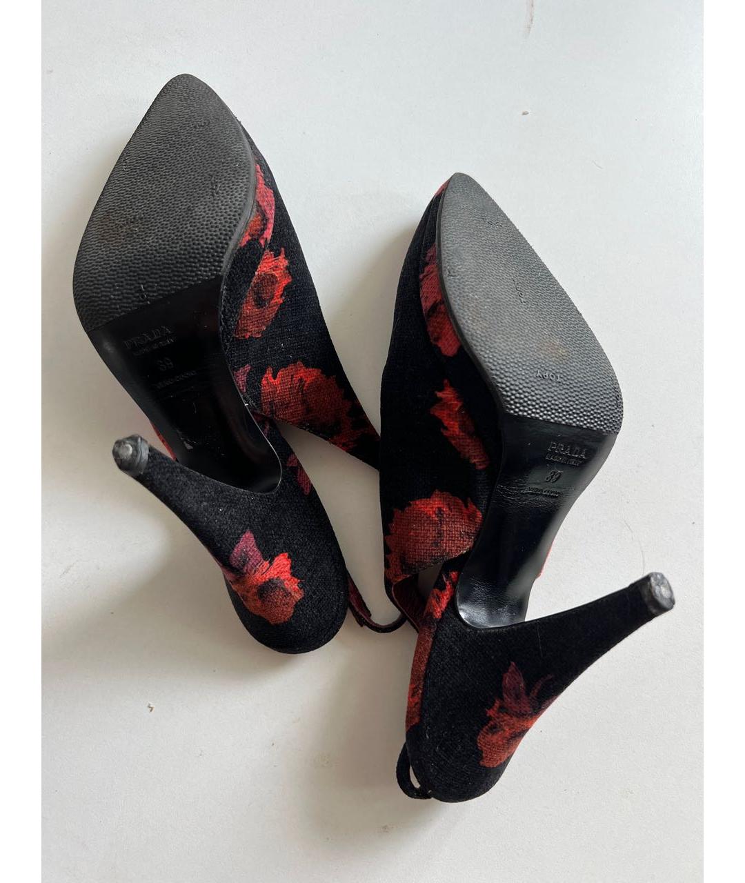 PRADA Мульти текстильные туфли, фото 5