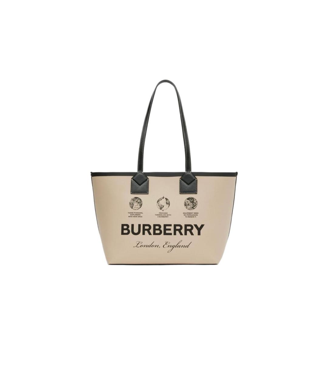 BURBERRY Бежевая сумка тоут, фото 5