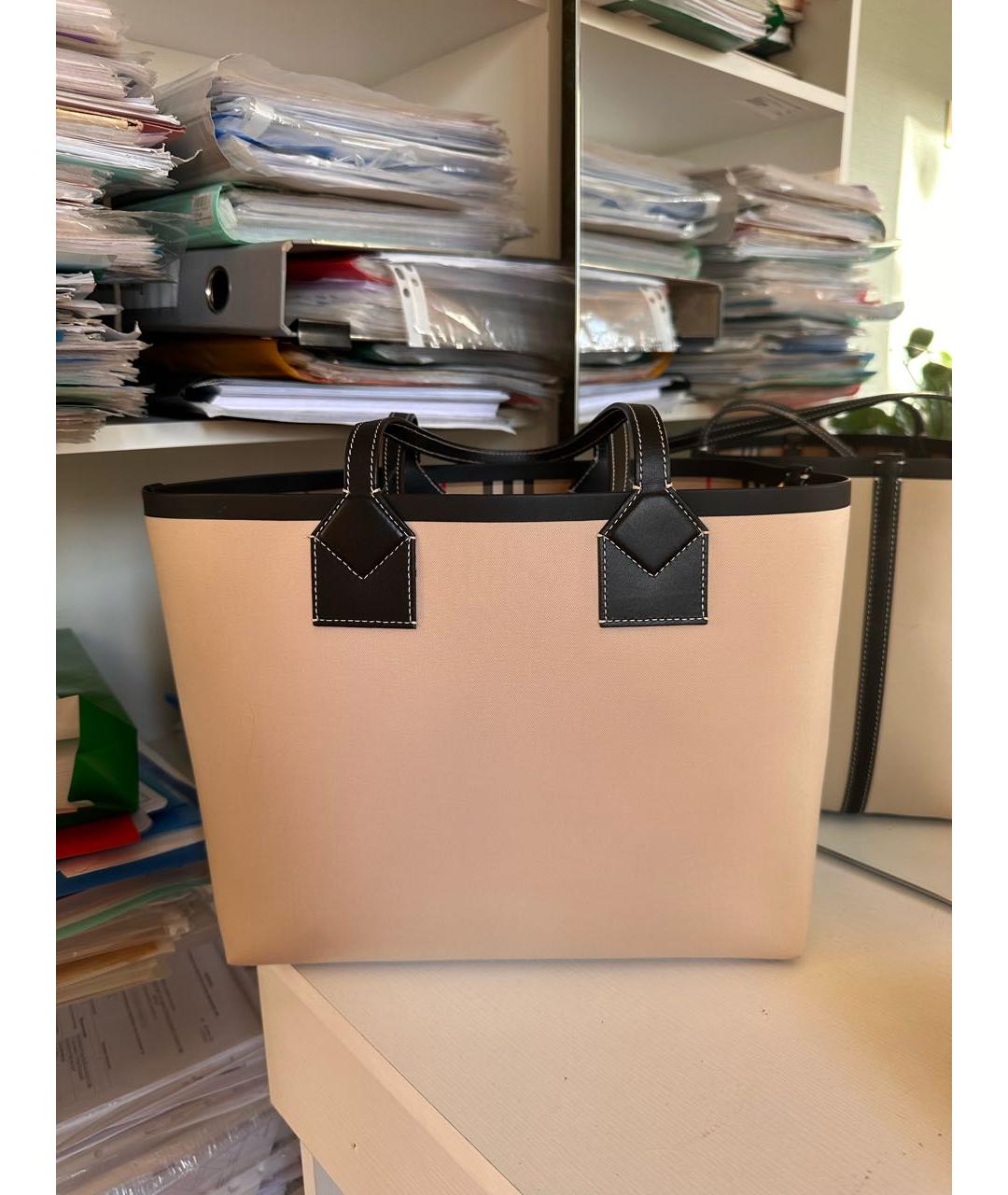 BURBERRY Бежевая сумка тоут, фото 3