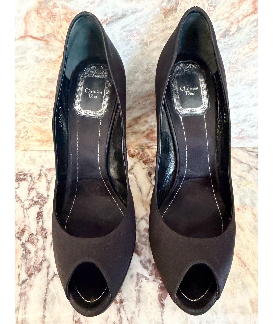 CHRISTIAN DIOR Черные текстильные туфли, фото 8