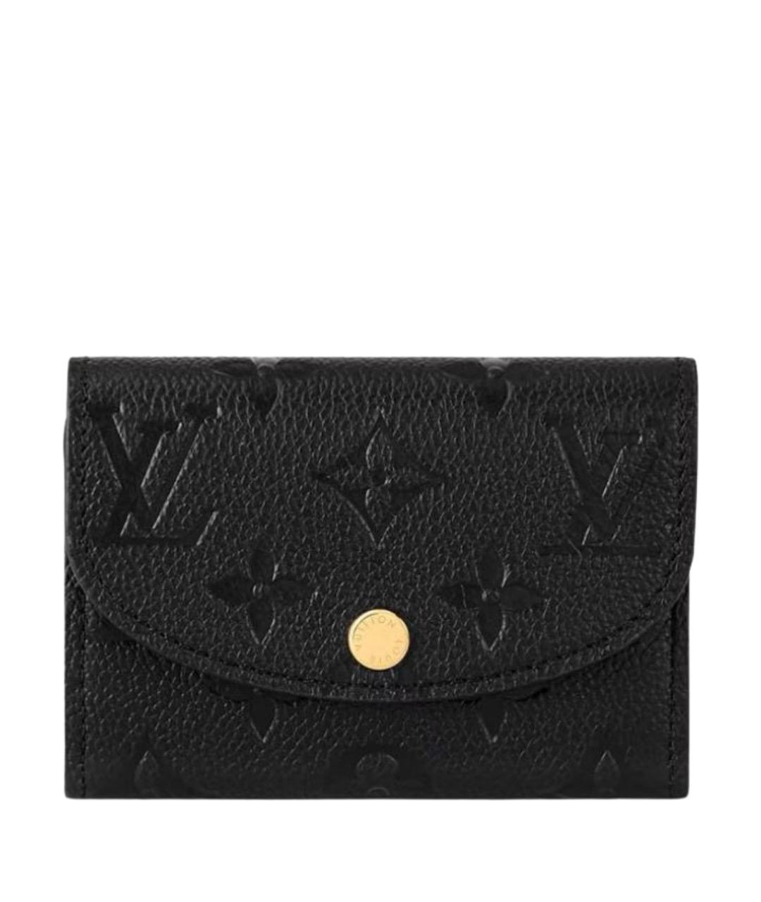 LOUIS VUITTON Черный кожаный кошелек, фото 1