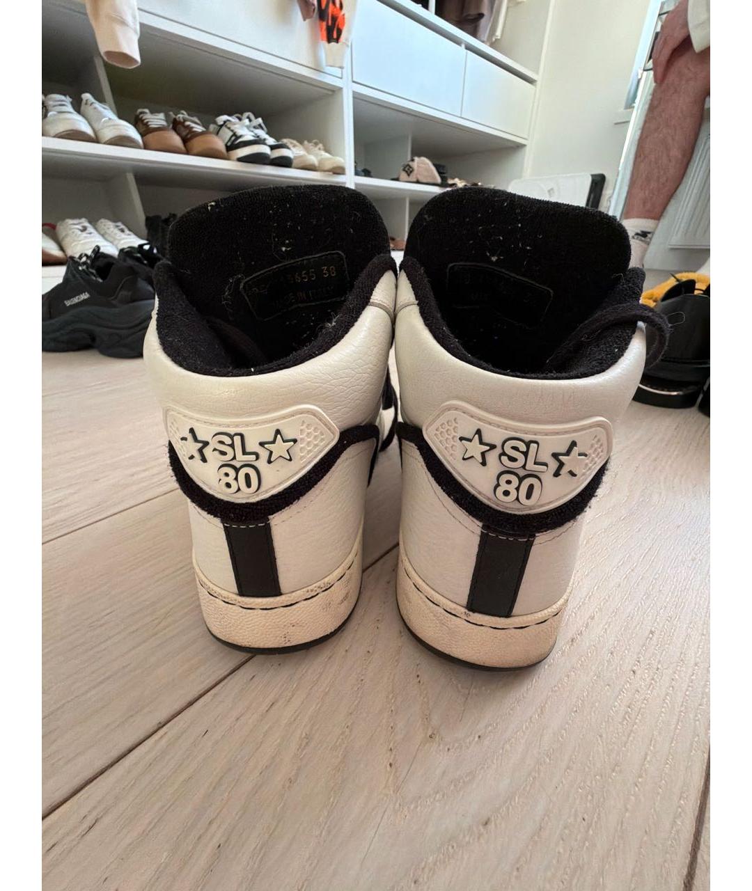 SAINT LAURENT Белые кожаные кеды, фото 4