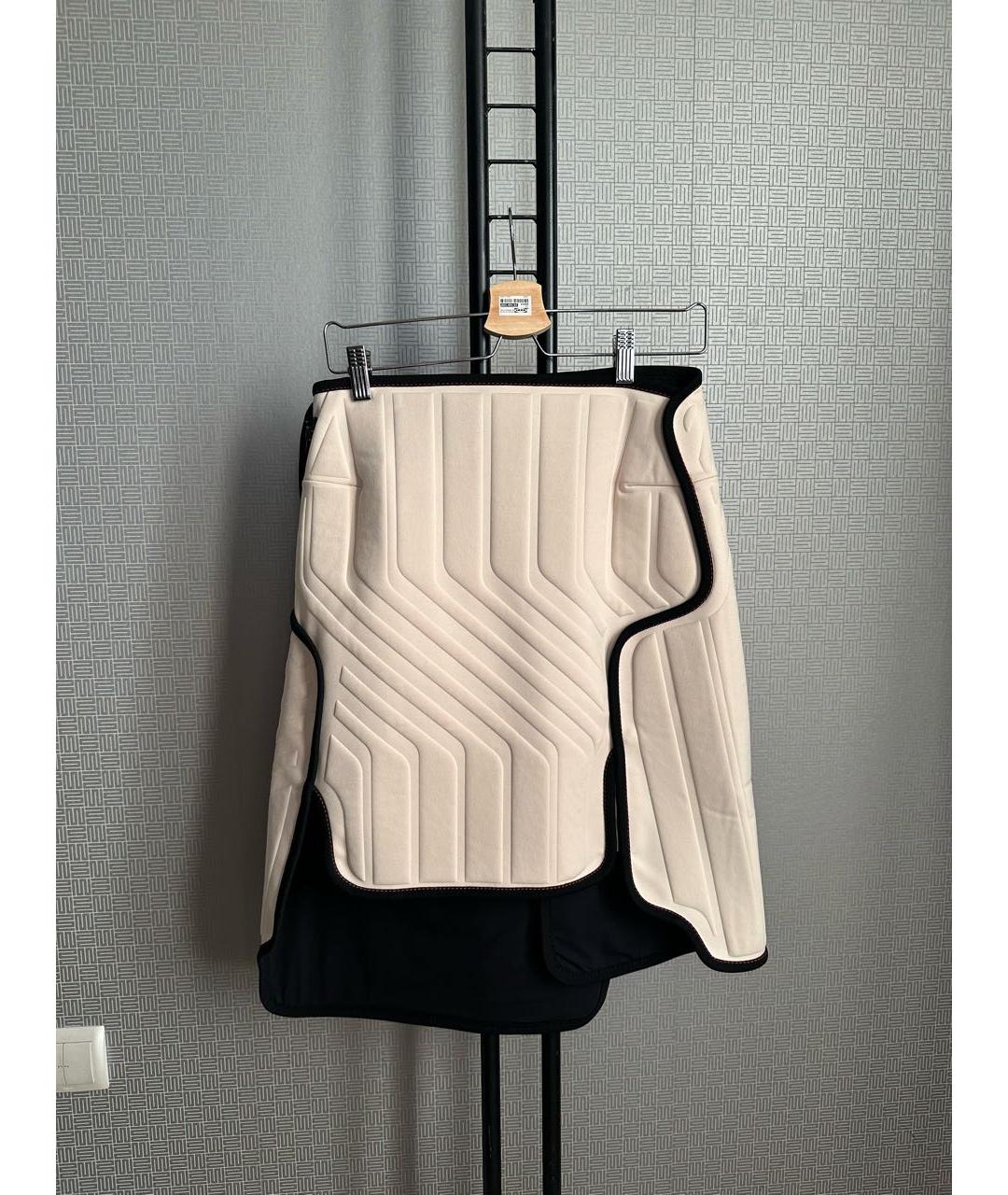 BALENCIAGA Бежевая полиэстеровая юбка мини, фото 2