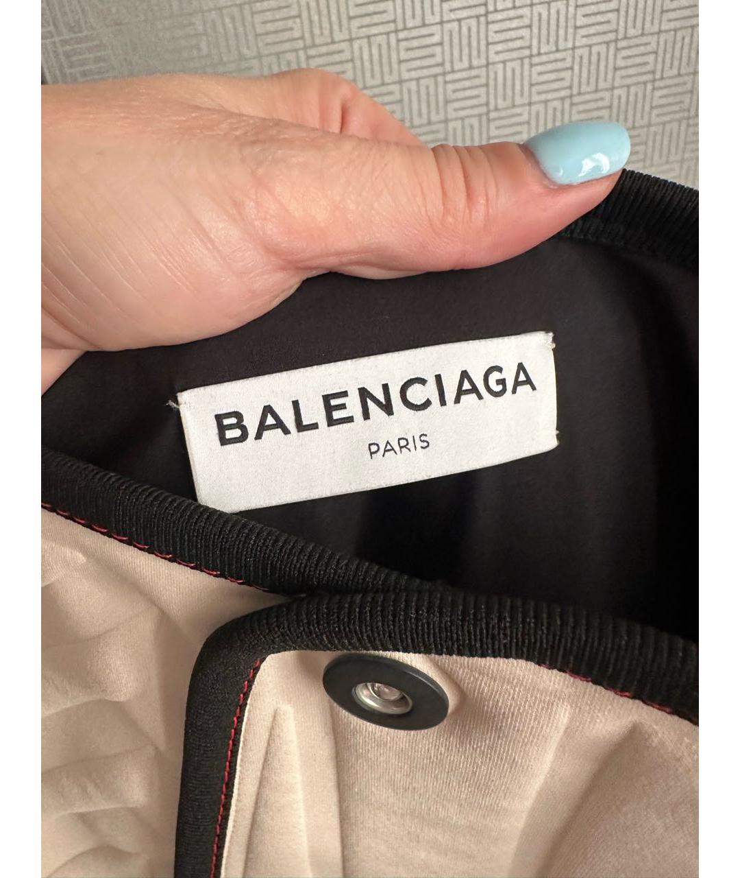 BALENCIAGA Бежевая полиэстеровая юбка мини, фото 3