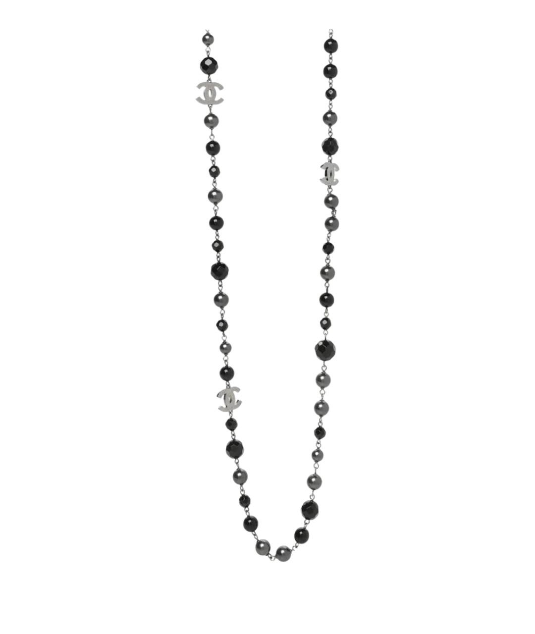 CHANEL Черное жемчужное колье, фото 1