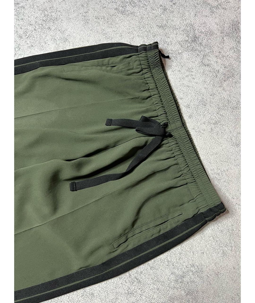 ZADIG & VOLTAIRE Зеленые ацетатные прямые брюки, фото 4