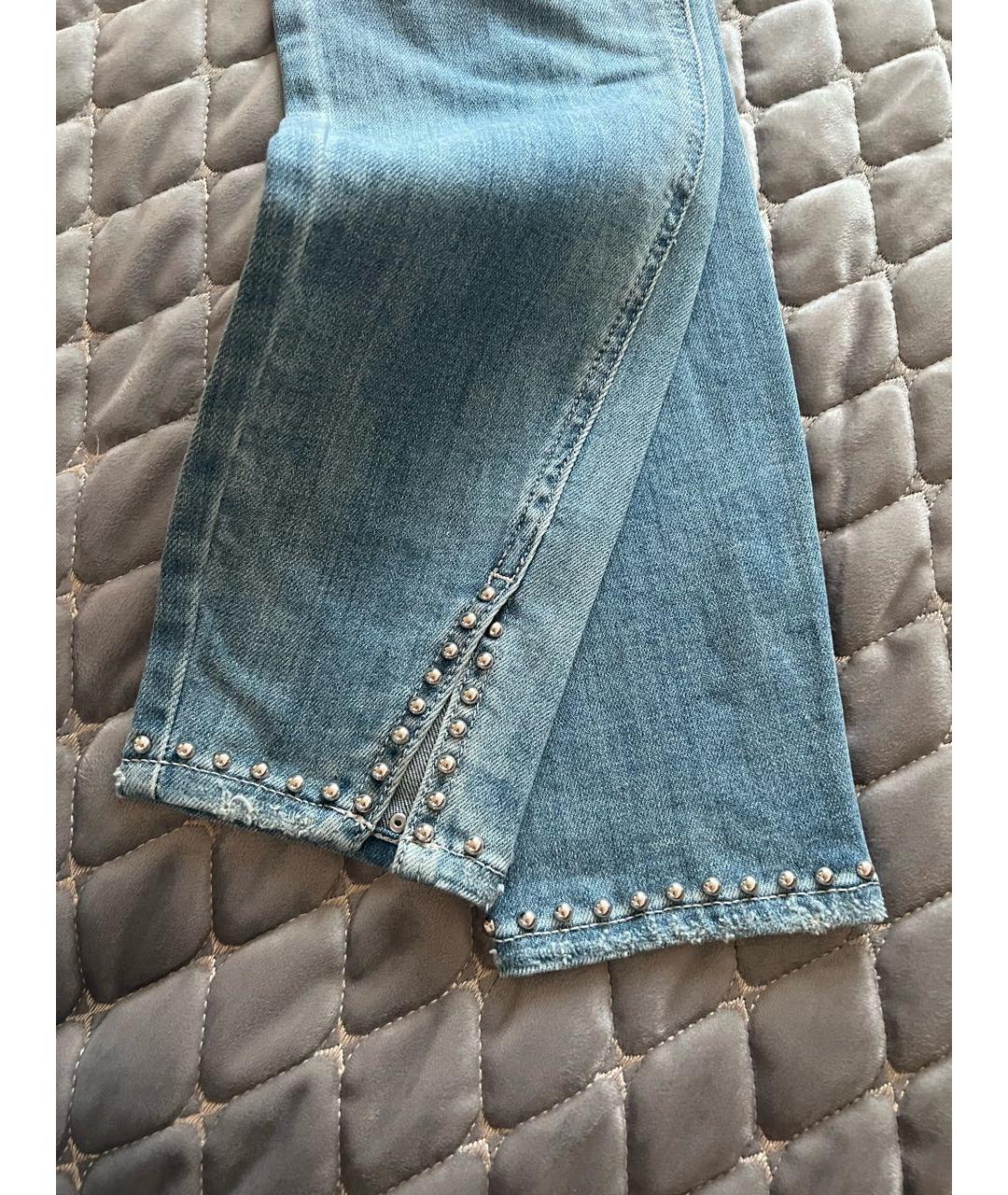 ARMANI EXCHANGE Голубые хлопко-эластановые джинсы слим, фото 6