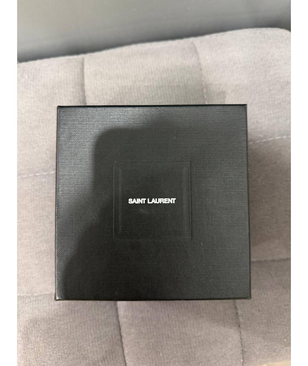SAINT LAURENT Черный кожаный ремень, фото 4