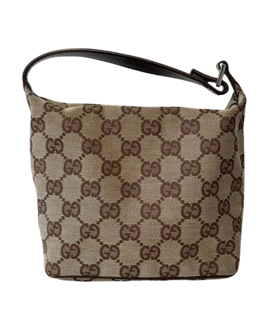 GUCCI Бежевая хлопковая сумка с короткими ручками, фото 1