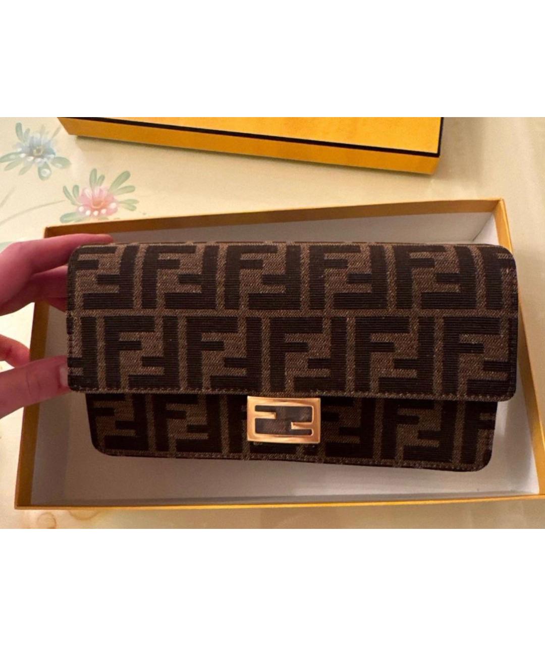FENDI Коричневая сумка через плечо, фото 2