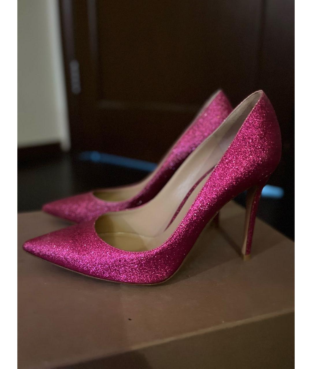 GIANVITO ROSSI Фуксия кожаные туфли, фото 5