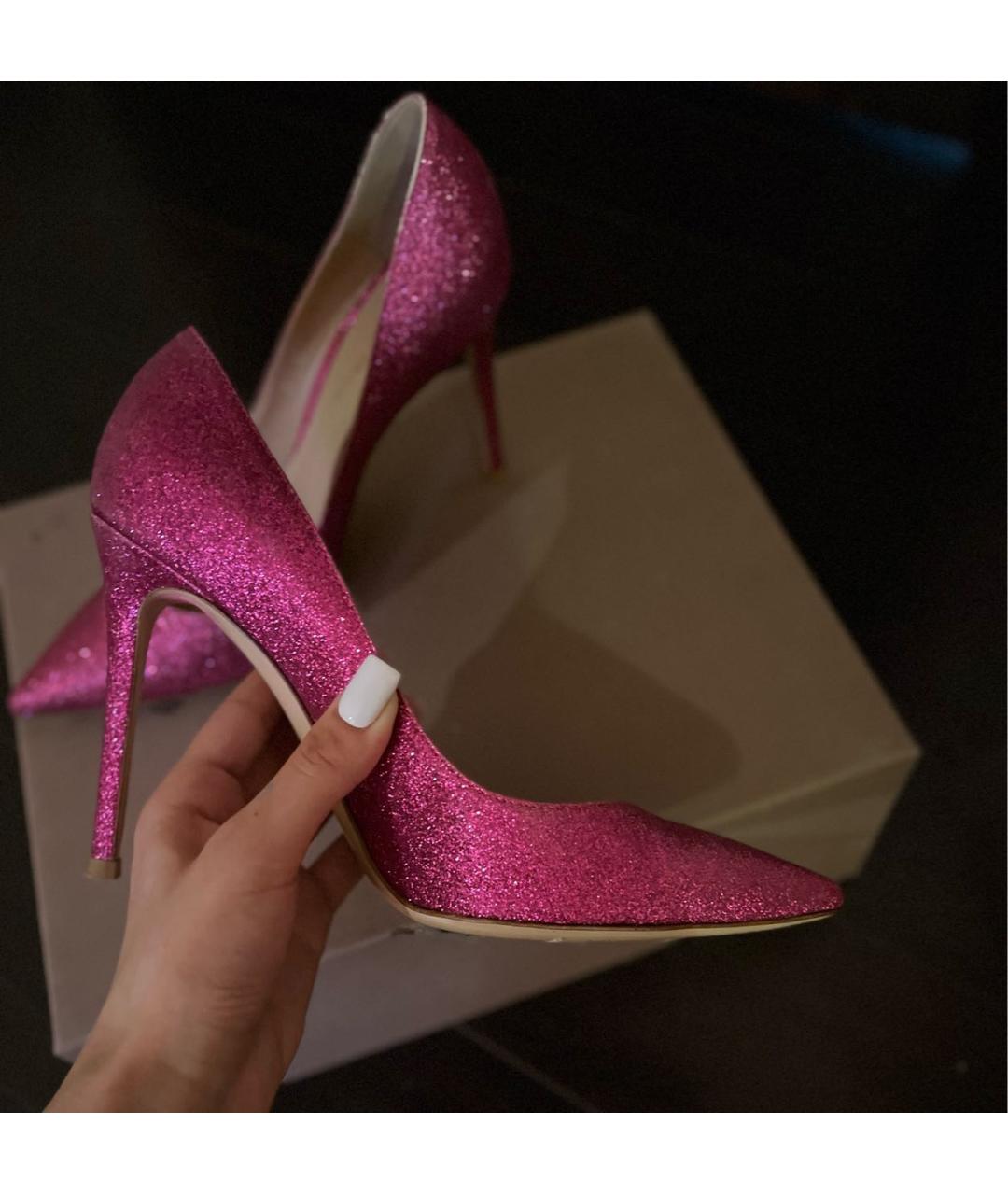 GIANVITO ROSSI Фуксия кожаные туфли, фото 2