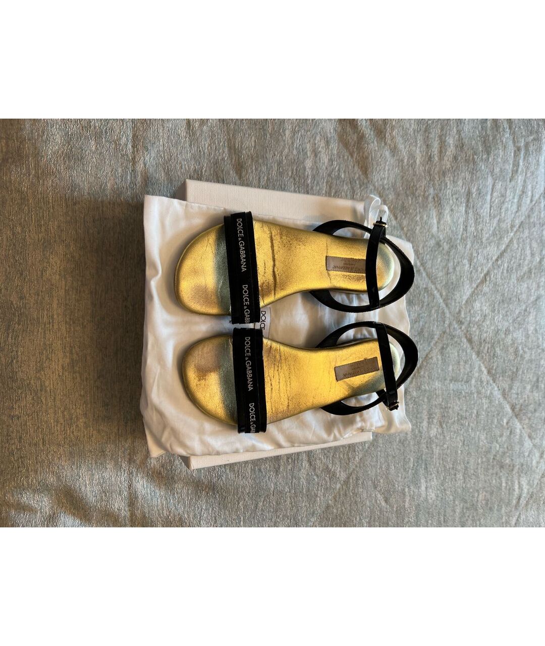 DOLCE&GABBANA Черные кожаные сандалии и шлепанцы, фото 2