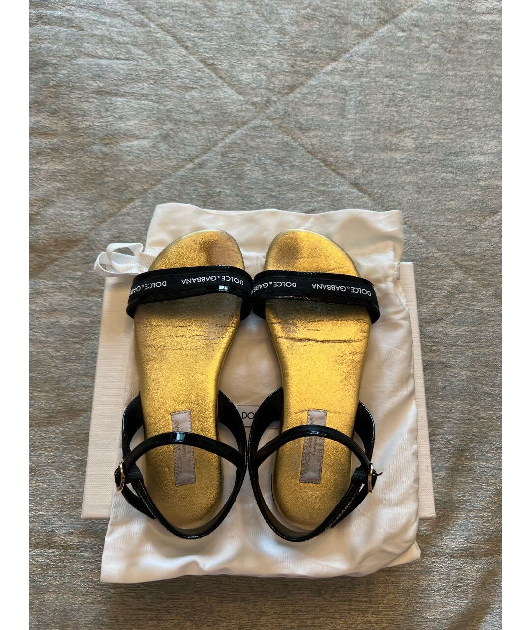 DOLCE&GABBANA Черные кожаные сандалии и шлепанцы, фото 3