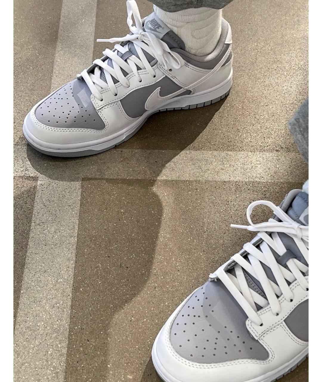 NIKE Белые кожаные низкие кроссовки / кеды, фото 8