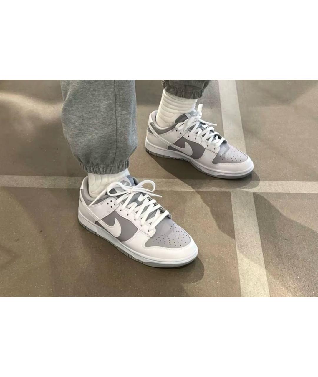 NIKE Белые кожаные низкие кроссовки / кеды, фото 7
