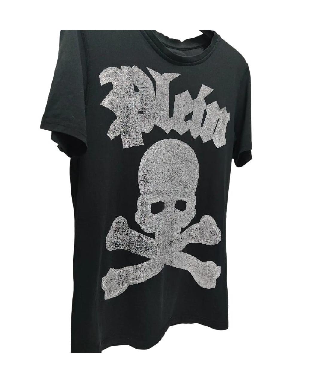 PHILIPP PLEIN Черная хлопковая футболка, фото 3