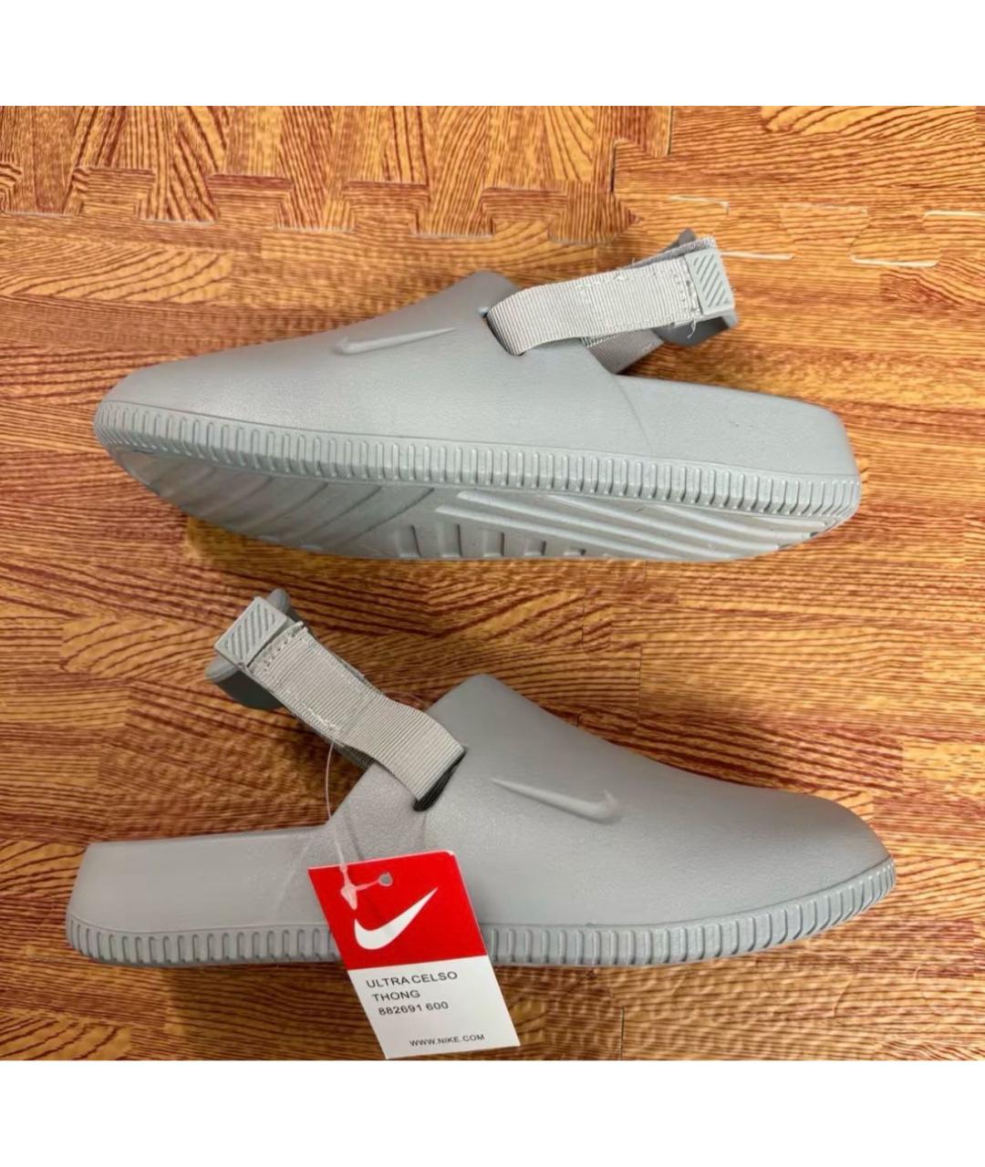 NIKE Серые шлепанцы, фото 6