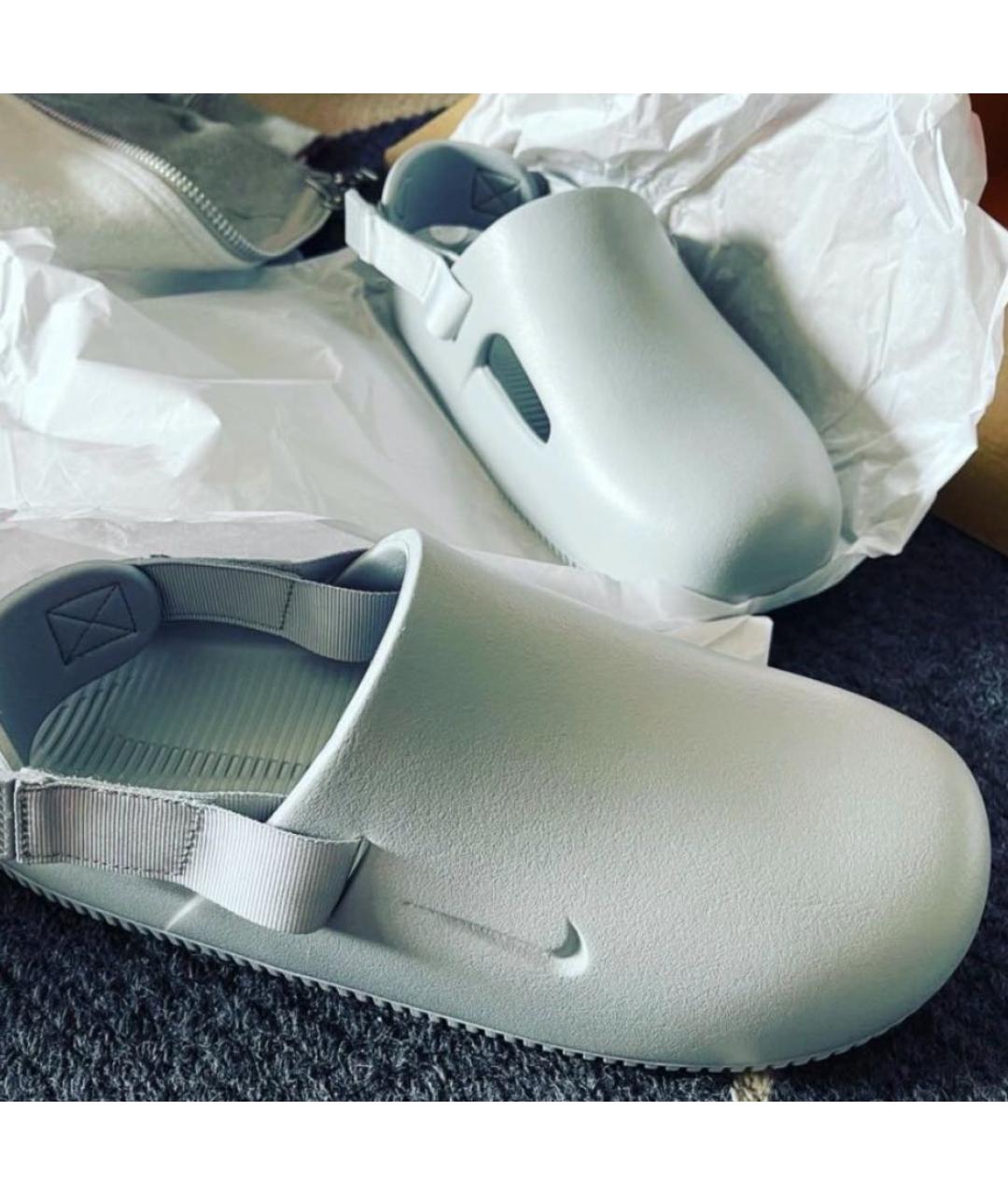 NIKE Серые шлепанцы, фото 8