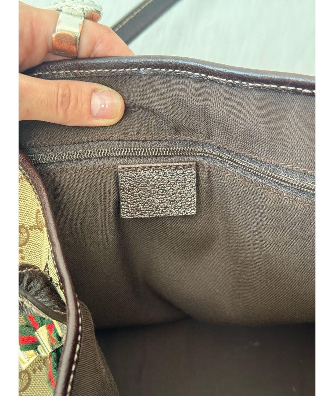 GUCCI Бежевая сумка тоут, фото 6