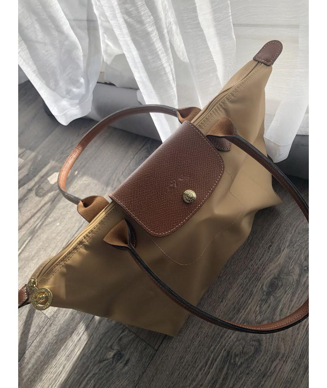 LONGCHAMP Бежевая сумка тоут, фото 2