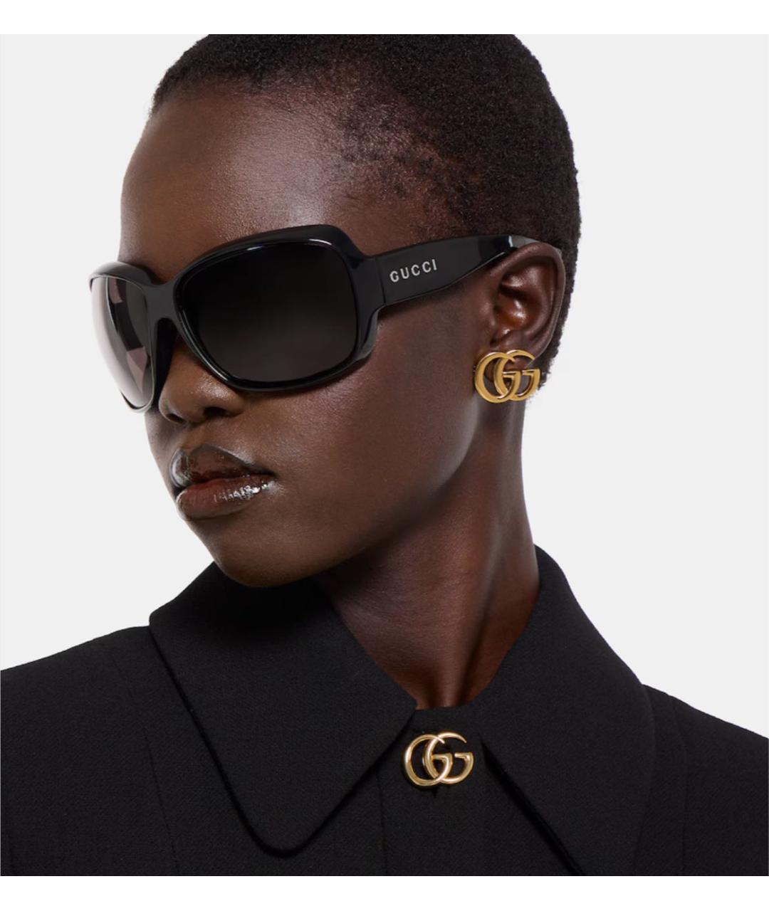 GUCCI Золотые латунные серьги, фото 3