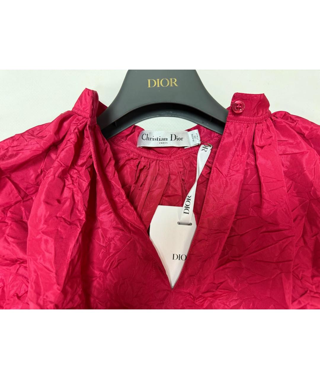 CHRISTIAN DIOR Розовая полиэстеровая рубашка, фото 5