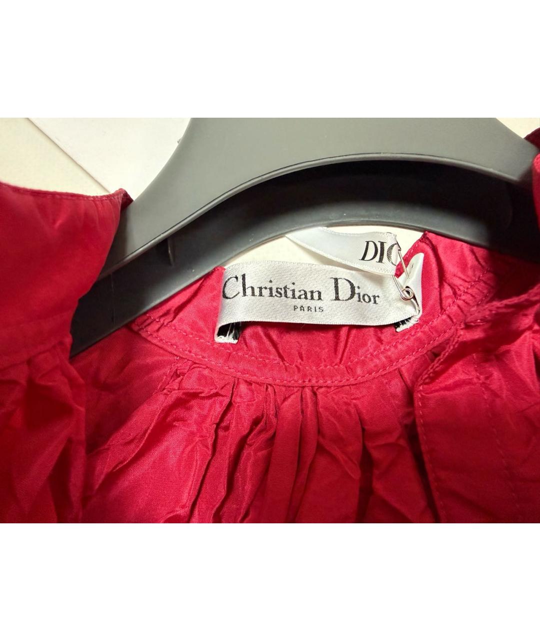 CHRISTIAN DIOR Розовая полиэстеровая рубашка, фото 4