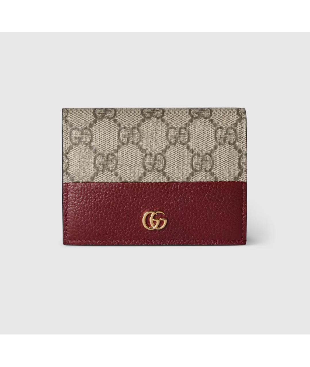 GUCCI Бордовый кожаный кошелек, фото 6