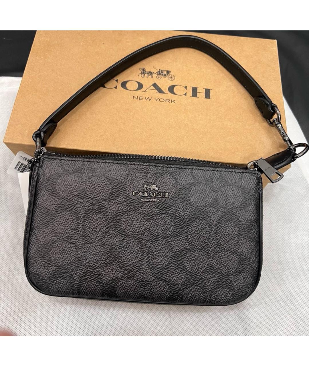 COACH Серая сумка через плечо, фото 5