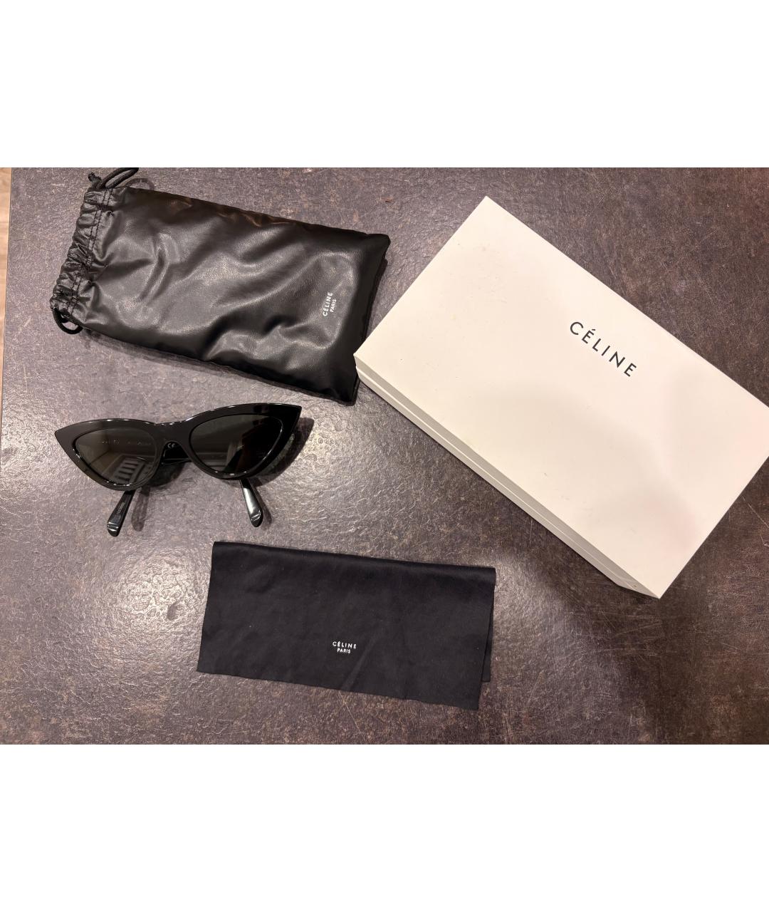 CELINE Черные пластиковые солнцезащитные очки, фото 4