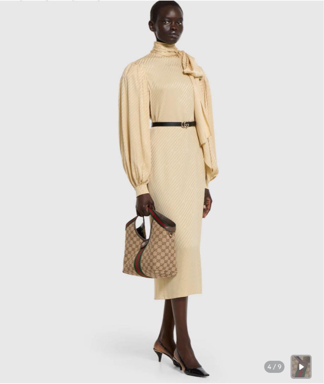 GUCCI Коричневая сумка с короткими ручками, фото 3