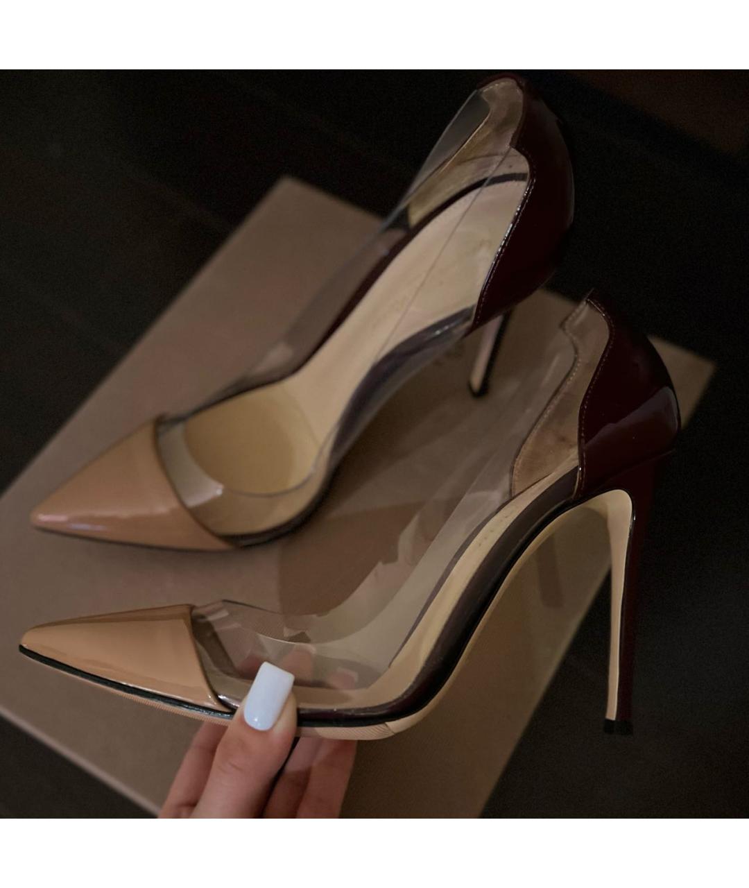 GIANVITO ROSSI Бежевые кожаные туфли, фото 3