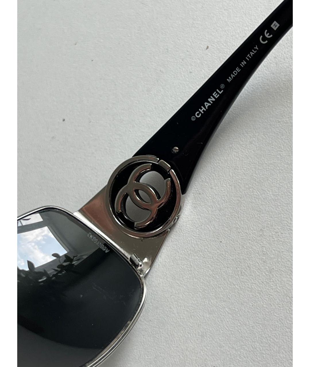 CHANEL Черные пластиковые солнцезащитные очки, фото 3
