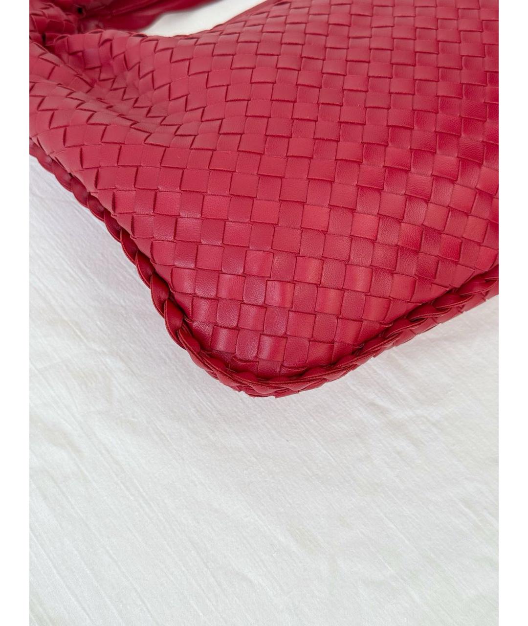 BOTTEGA VENETA Красная кожаная сумка через плечо, фото 6
