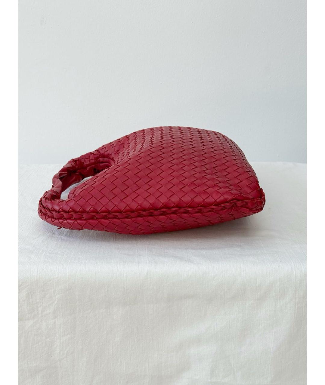 BOTTEGA VENETA Красная кожаная сумка через плечо, фото 3