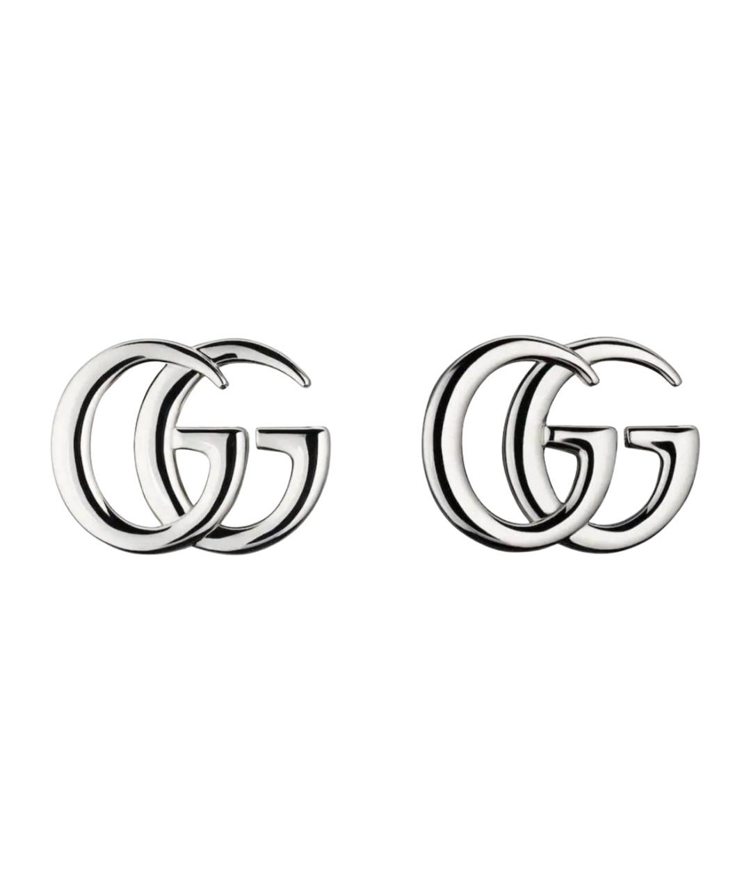 GUCCI Серебряные металлические серьги, фото 1