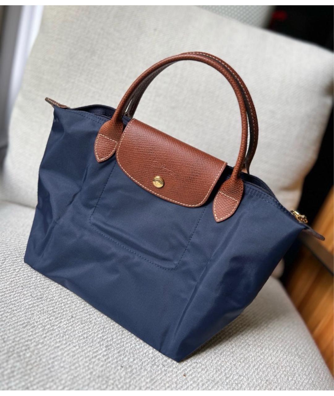 LONGCHAMP Темно-синяя сумка тоут, фото 5