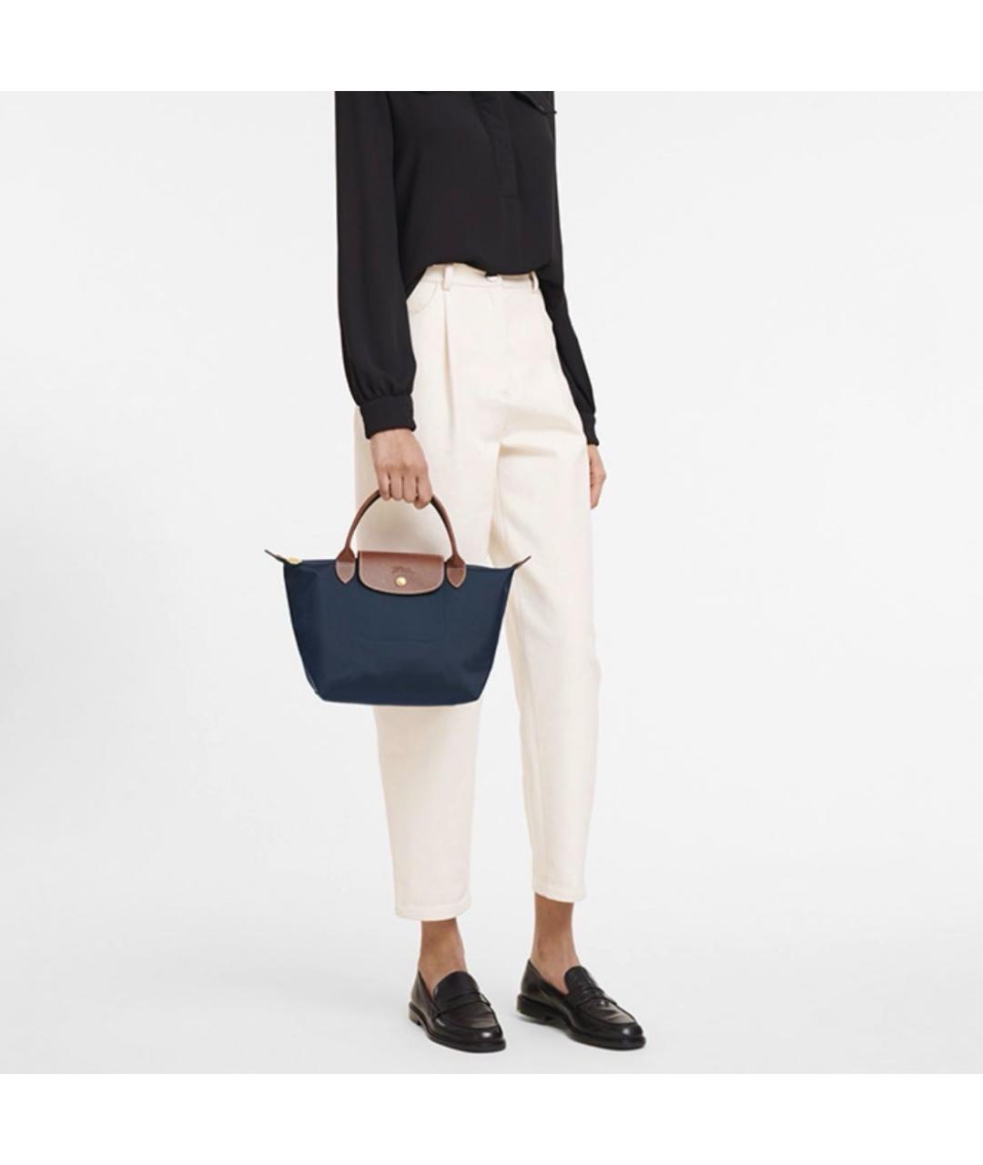 LONGCHAMP Темно-синяя сумка тоут, фото 4