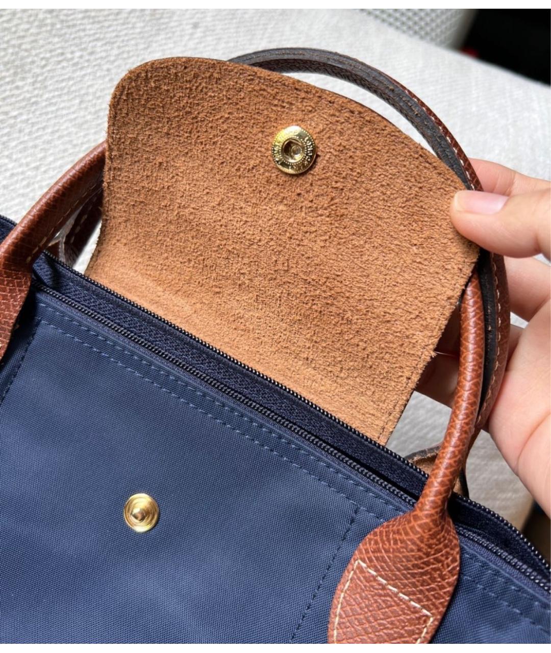 LONGCHAMP Темно-синяя сумка тоут, фото 8