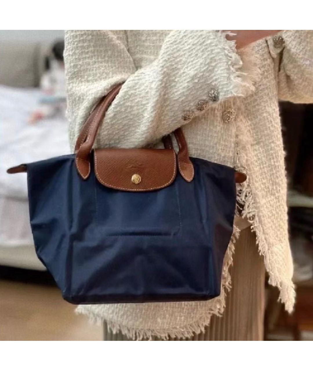 LONGCHAMP Темно-синяя сумка тоут, фото 6