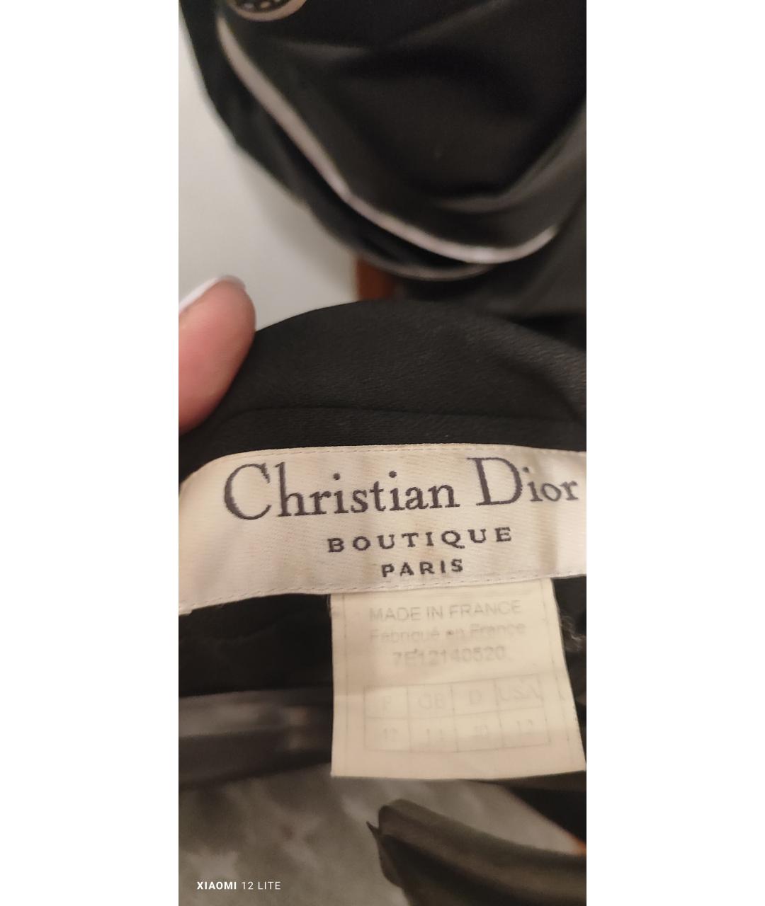 CHRISTIAN DIOR Черный ацетатный жакет/пиджак, фото 3
