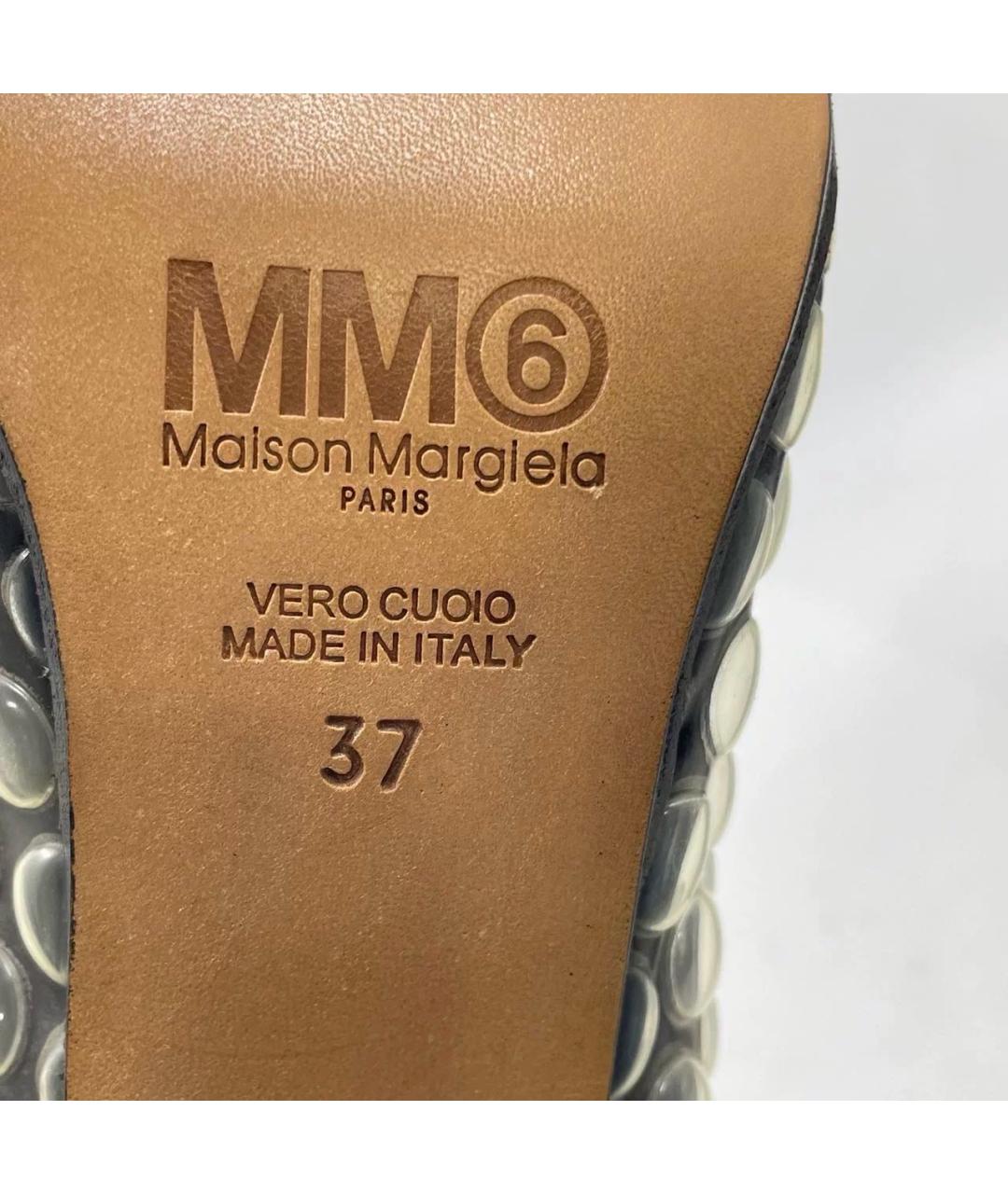MM6 MAISON MARGIELA Черные кожаные ботильоны, фото 7