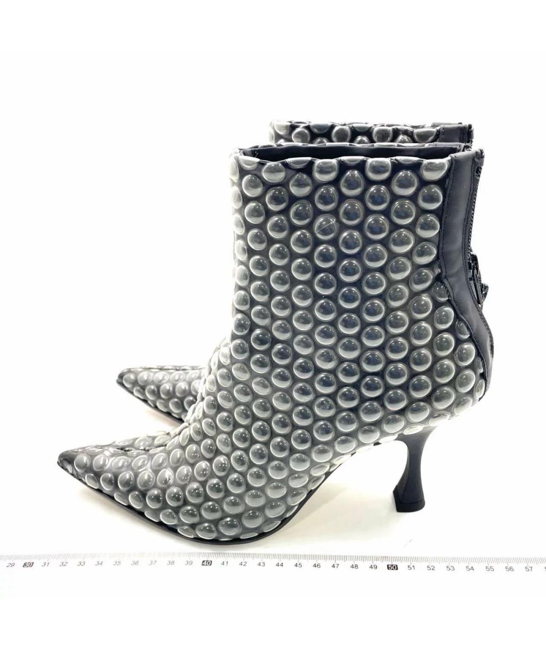 MM6 MAISON MARGIELA Черные кожаные ботильоны, фото 3