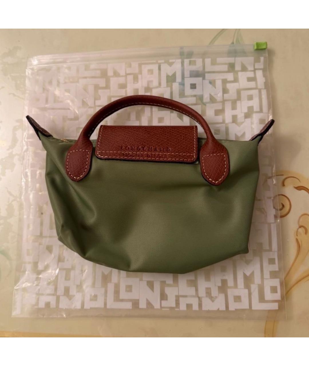 LONGCHAMP Салатовая сумка с короткими ручками, фото 6