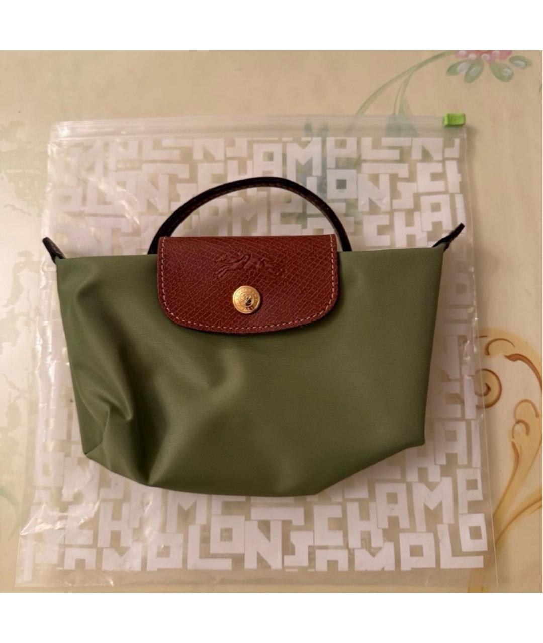 LONGCHAMP Салатовая сумка с короткими ручками, фото 5