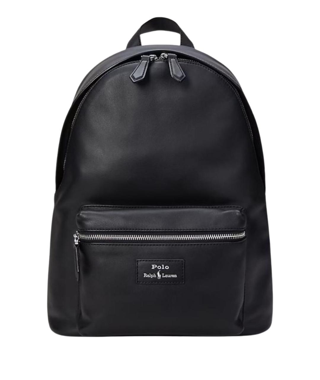 POLO RALPH LAUREN Черный кожаный рюкзак, фото 1