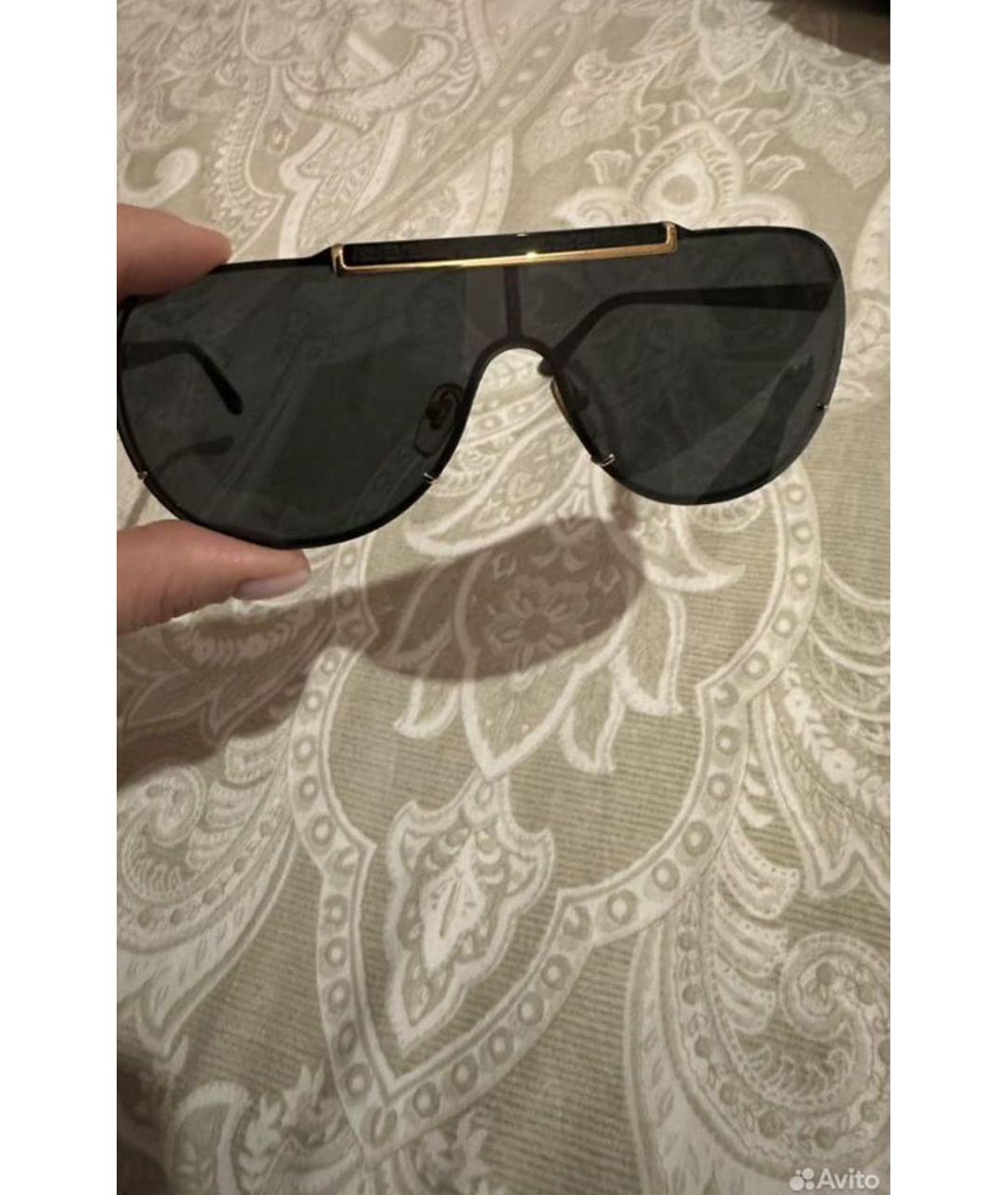 VERSACE Черные металлические солнцезащитные очки, фото 3