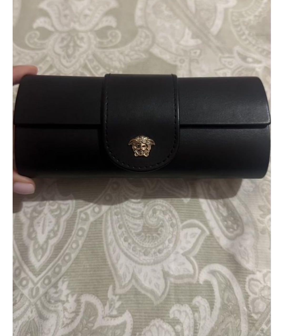 VERSACE Черные металлические солнцезащитные очки, фото 2